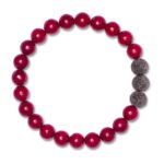 Damen-Perlenarmband-Rot-Rubin-16FVF