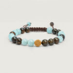 Edelsteinperlen-Armband-Damen-Braun-Tuerkis-Bronzit-Aquamarin-BRJF12-PDPSV